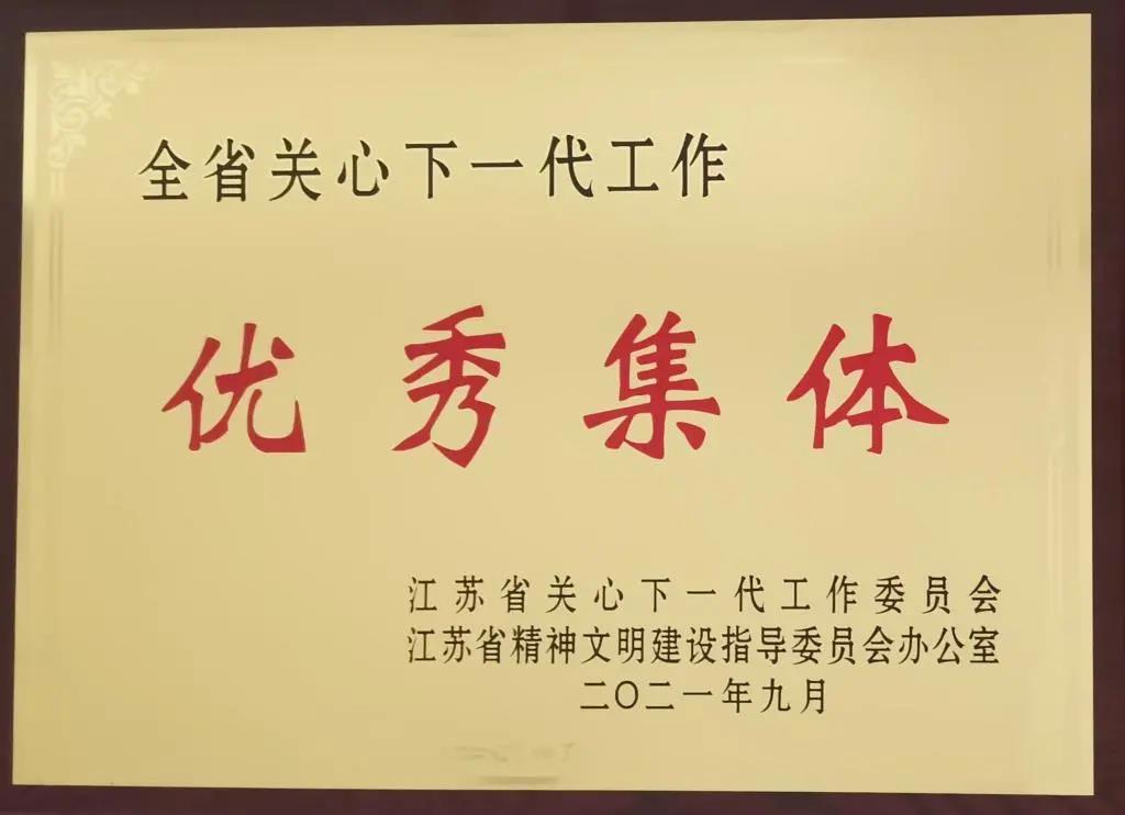 中南集團(tuán)榮膺“江蘇省關(guān)心下一代工作優(yōu)秀集體”稱號(hào)